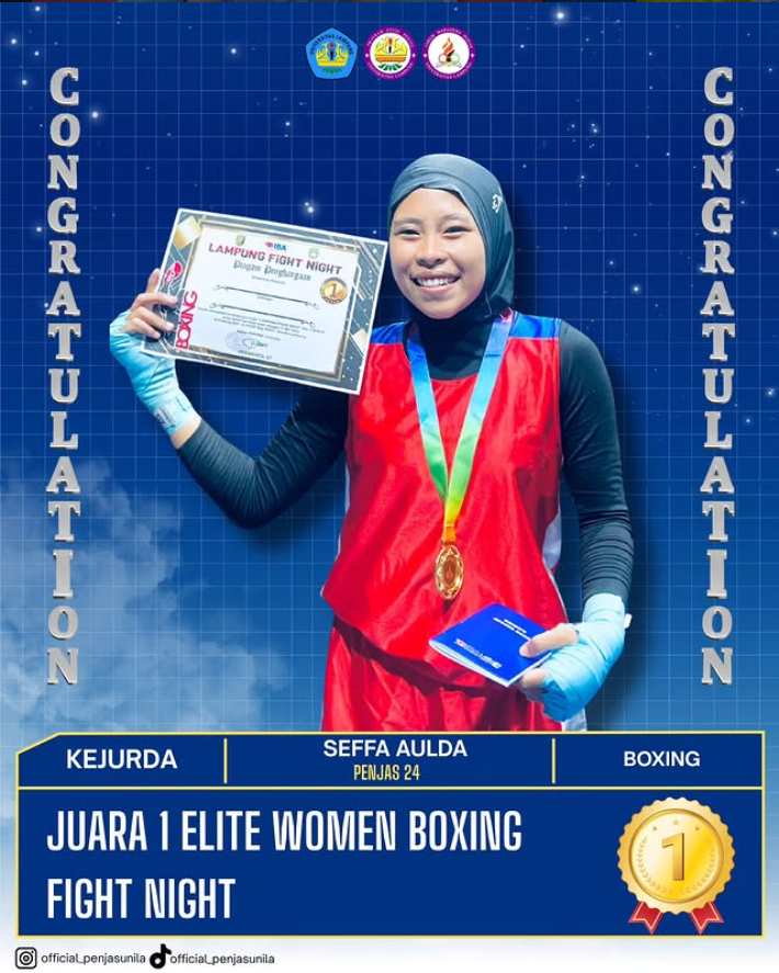 Foto prestasi Kejurda elit women boxing fight night